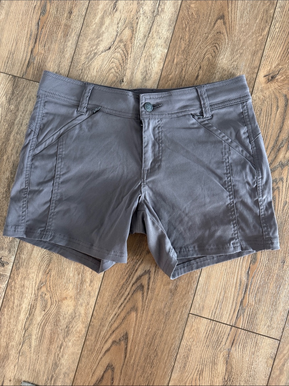 Prana Women's Slate Gray Casual Stretch Shorts Sz 6